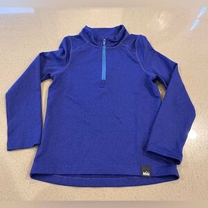 REI Co-Op Blue Quarter-Zip Long Sleeve Pullover Kids Size 4-5 XXS